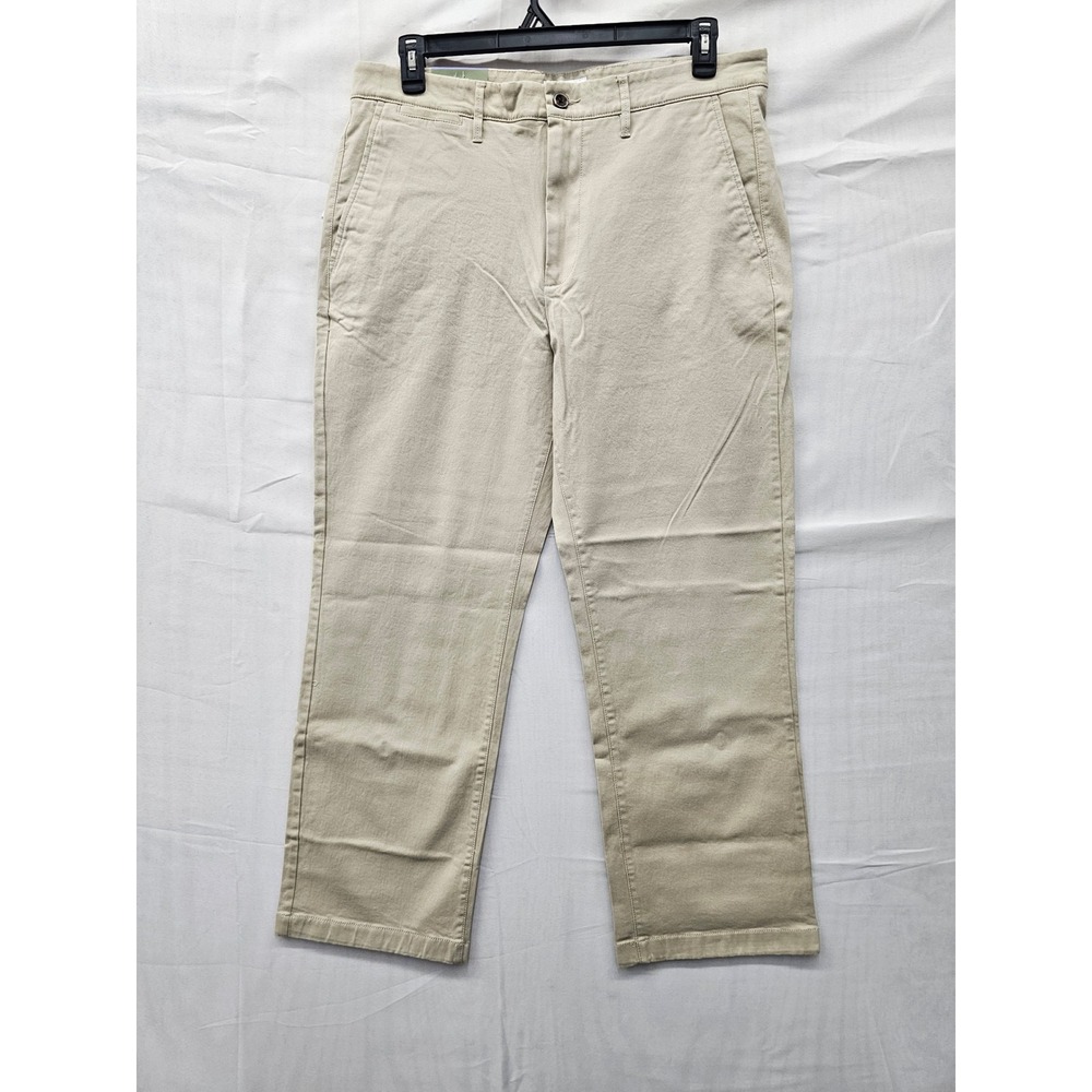 Goodfellow & Co Mens Relaxed Straight Chino Pants Tan Cotton Blend Size 36x30